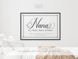 Custom Nan & Grandad Wall Print Gift, Customised, Fathers Day Print, Family Poster, D??cor For Grandparents, Special Father #324 - thumbnail 1