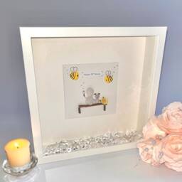 Friends Pet Lover Special Birthday Personalised Pebble Art Frame Picture Friendship Dog Love Her Gift 25Th 30Th 40Th - thumbnail 2