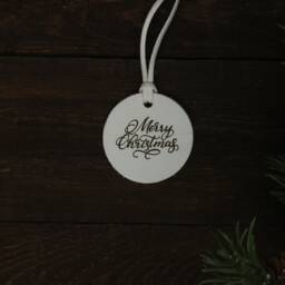 Leather Christmas Ornaments Small, Merry Christmas, Happy Holidays, Decorations, Burgundy Ornament, White Ornament, Blue Ornament - thumbnail 4