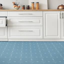 Wind Rose Motif Vinyl Flooring, Blue Art Floor, White Baby Shower Ideas, Minimalist Ideas For Work, Waterproof Material, Gift Her - thumbnail 3