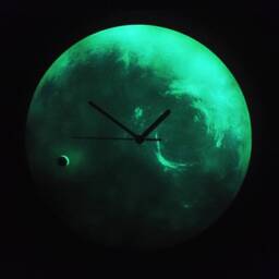 Glow in The Dark Neptune Clock Celestial Pisces Gift - thumbnail 1
