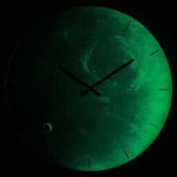 Glow in The Dark Neptune Clock Celestial Pisces Gift - thumbnail 3