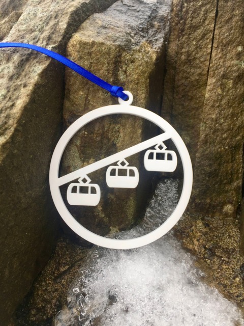 Cable Car Christmas Tree Decoration - Mountain Gondola Card Gifts Secret Santa- Skiing/Snowboarding
