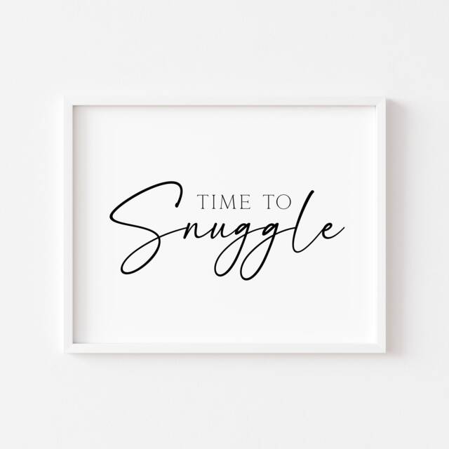 Time To Snuggle Bedroom Print Couples Landscape Wall Art - Unframed - image 1