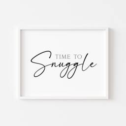 Time To Snuggle Bedroom Print Couples Landscape Wall Art - Unframed - thumbnail 1