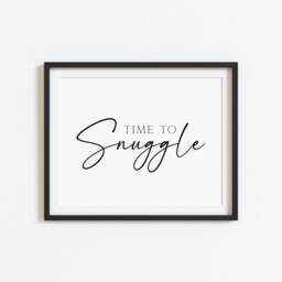 Time To Snuggle Bedroom Print Couples Landscape Wall Art - Unframed - thumbnail 2
