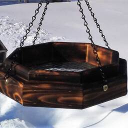Hanging Octagon Platform Bird Or Squirrel Feeder Cedar Wood Tbnup #1Smb - thumbnail 3