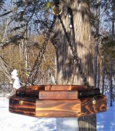 Hanging Octagon Platform Bird Or Squirrel Feeder Cedar Wood Tbnup #1Smb - thumbnail 1
