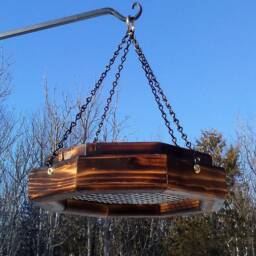 Hanging Octagon Platform Bird Or Squirrel Feeder Cedar Wood Tbnup #1Smb - thumbnail 2