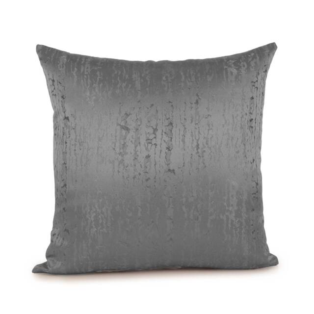 Gray-Dark Silver Pillow, Decorative Throw Pillow Cover, Cushion Accent Satin Blend, Geometric Pattern, Toss Pillow, Pillowcase - image 1