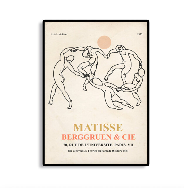 Enri Matisse, Dance, Poster, Vintage, Graphics, Sketch, Print, Poster Art, Office Decor