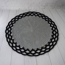 Handmade Crochet Cotton Rug Personalized Nursery Decor - thumbnail 2