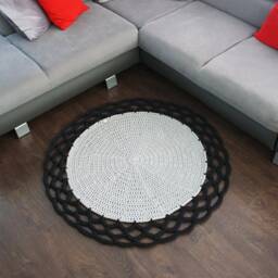 Handmade Crochet Cotton Rug Personalized Nursery Decor - thumbnail 3