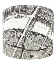 London Lamp Shade, Victorian River Thames Map Lampshade, For Standard Lamps Or Ceiling Lights - thumbnail 1
