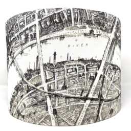 London Lamp Shade, Victorian River Thames Map Lampshade, For Standard Lamps Or Ceiling Lights - thumbnail 2