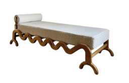 Solid Oak Boucl?? Day Bed - Luxury Handcrafted UK Furniture Home Decor - thumbnail 1