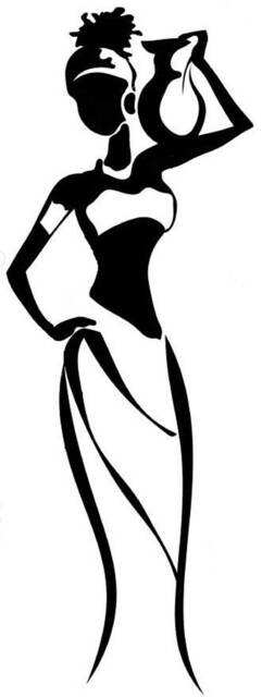 Africa African Woman Lady Silhouette Wall Art Vinyl Decal Sticker Graphic Mural Gift Home Decor Door Modern Wall Art