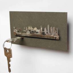 San Diego Skyline Key Rack - Modern Travel Souvenir - thumbnail 1