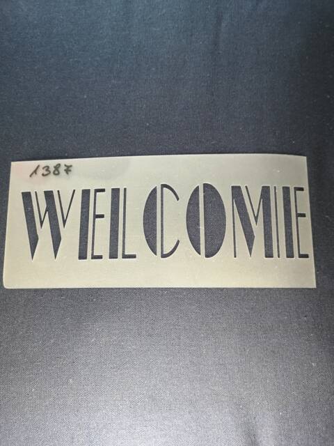Welcome Sign Stencil, Flexible, Reusable, 125Micron, Wall Decor, Home Decor, Furniture Painting, Card Making, Craft Stencil From Bitofeverythingbyb
