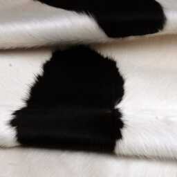 Extra Large Cowhide Rug Dark Brown & White Hair-On Leather - 51x47 Inches - thumbnail 4