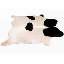 Extra Large Cowhide Rug Dark Brown & White Hair-On Leather - 51x47 Inches - thumbnail 3