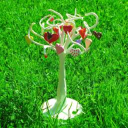 Tree Of Hearts, Love, Sculpture, Paper Mache Art, Life, Love Gift, Wedding Heart Ornament, Valentine's Gift - thumbnail 3
