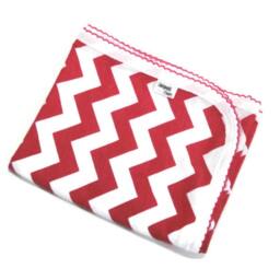 Pink Chevron Baby Swaddle Blanket - Stretchy Knit Receiving - thumbnail 2