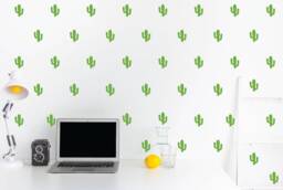 Cactus Wall Decals, Cactus Nursery Decal, Nature Baby Room Window Decal - thumbnail 1
