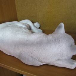 Sleeping Cat Figurine Unique Pet Loss Memorial Funeral Keepsake Sculpture Grave Decor Outdoor Sympathy Gift Large Garden Statue Animal - thumbnail 3