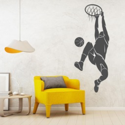 Basketball Player Wall Decal Sport Kids Bedroom Gym Baskeball Vinyl Art Sticker - thumbnail 1