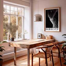 Dark City Noir Poster, Black & White Urban Wall Art, Cityscape Print, Detective Movie Retro 1930S Film Unframed Artwork - thumbnail 3