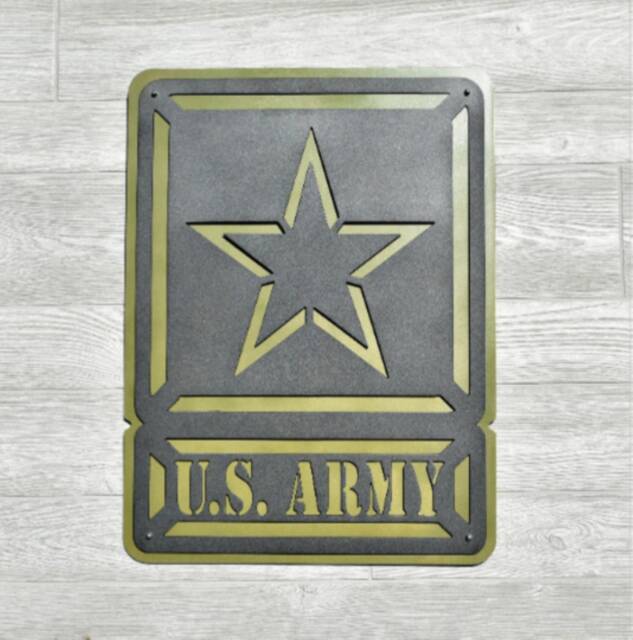 Us Army Logo Military Metal Sign - Armed Forces Wall Hanging Wreath Custom Art - image 1