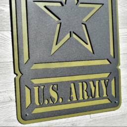 Us Army Logo Military Metal Sign - Armed Forces Wall Hanging Wreath Custom Art - thumbnail 2