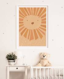 Leo Lion Poster I Safari, Jungle Decoration, Children's Room, Living Room Poster, Download, Mural, Printable Picture Wall - thumbnail 1