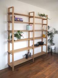 Solid Oak Shelving Unit