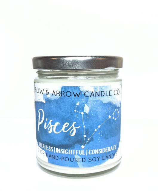Soy Candle Zodiac Collection - Astrology Candles Constellation Pisces Celestial Gift Idea Signs - image 1