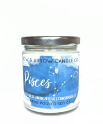 Soy Candle Zodiac Collection - Astrology Candles Constellation Pisces Celestial Gift Idea Signs - thumbnail 1