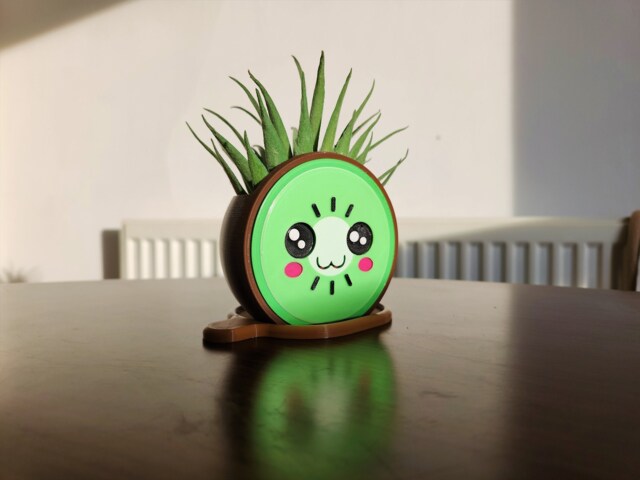 Kawaii Kiwi Flower Pot - Unique & Quirky Plant Home - image 1