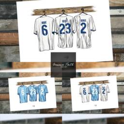 England Women Themed Dressing Room Kit Print 23/24 22/23 Hand Illustrated Design Personalise World Cup & Euros - thumbnail 1