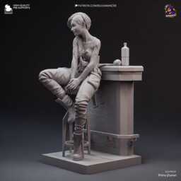 The Mox Siren - Braindance Techie Neon Noir Sci-Fi Judy Resin Figure 16K - thumbnail 4