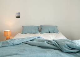 Teal Linen Bedding Set, Duvet Cover & 2 Pillowcases, Stonewashed European Linen, Queen King Twin Custom, Oeko-Tex Certified, Wedding Gift - thumbnail 1