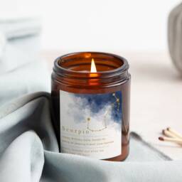 Personalised Zodiac Candle Star Sign Birthday Gift, Natural Soy Wax
