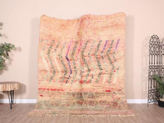 Authentic Boujad Rug, Moroccan Rug 6x7 Ft - image 1