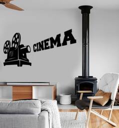Wall Vinyl Decal Art Camera Cinema Movie Cool Amazing Decor 1053Dz