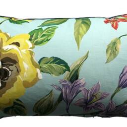 Bird On Branch Cushion Cover Botanical Print Cotton Pillow - thumbnail 3