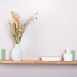 Beech Bookshelves, Bathroom Shelves, Special Size Wall Shelf, Hanging Solid Wood, Kitchen Black L Bracket - thumbnail 3