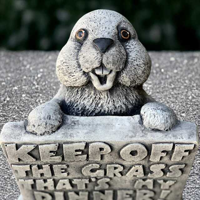 Funny Rabbit Sculpture Concrete Bunny Statue Outdoor Animal Figurine Handmade Bunny Lover Gift Garden & Home Decoration Yard Art - image 1