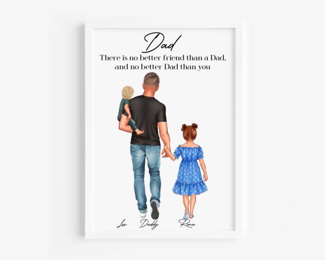 Personalised Dad Print, Print, Personalised Gift For Dad, Birthday & Daughter Print, Fathers Day Gift, Son - image 1
