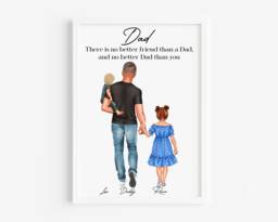 Personalised Dad Print, Print, Personalised Gift For Dad, Birthday & Daughter Print, Fathers Day Gift, Son - thumbnail 1