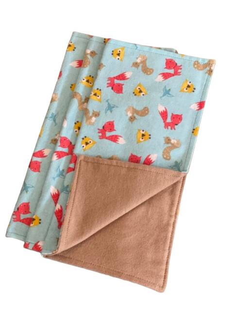 Foxy Friends Cotton Flannel Baby Lovey Blanket Soft Snuggle Security Blanket - image 1